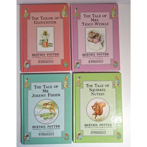 Beatrix Potter 9 Book Lot Peter Rabbit Nutkin  Benjamin Bunny Moppet Tiggy Fishe - Picture 2 of 8